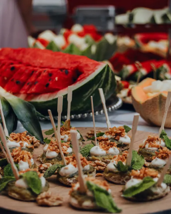 Fingerfood-Auswahl beim Catering